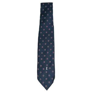 Vintage Necktie Red White & Blue Yves Saint Laurent New York Paris 1970s